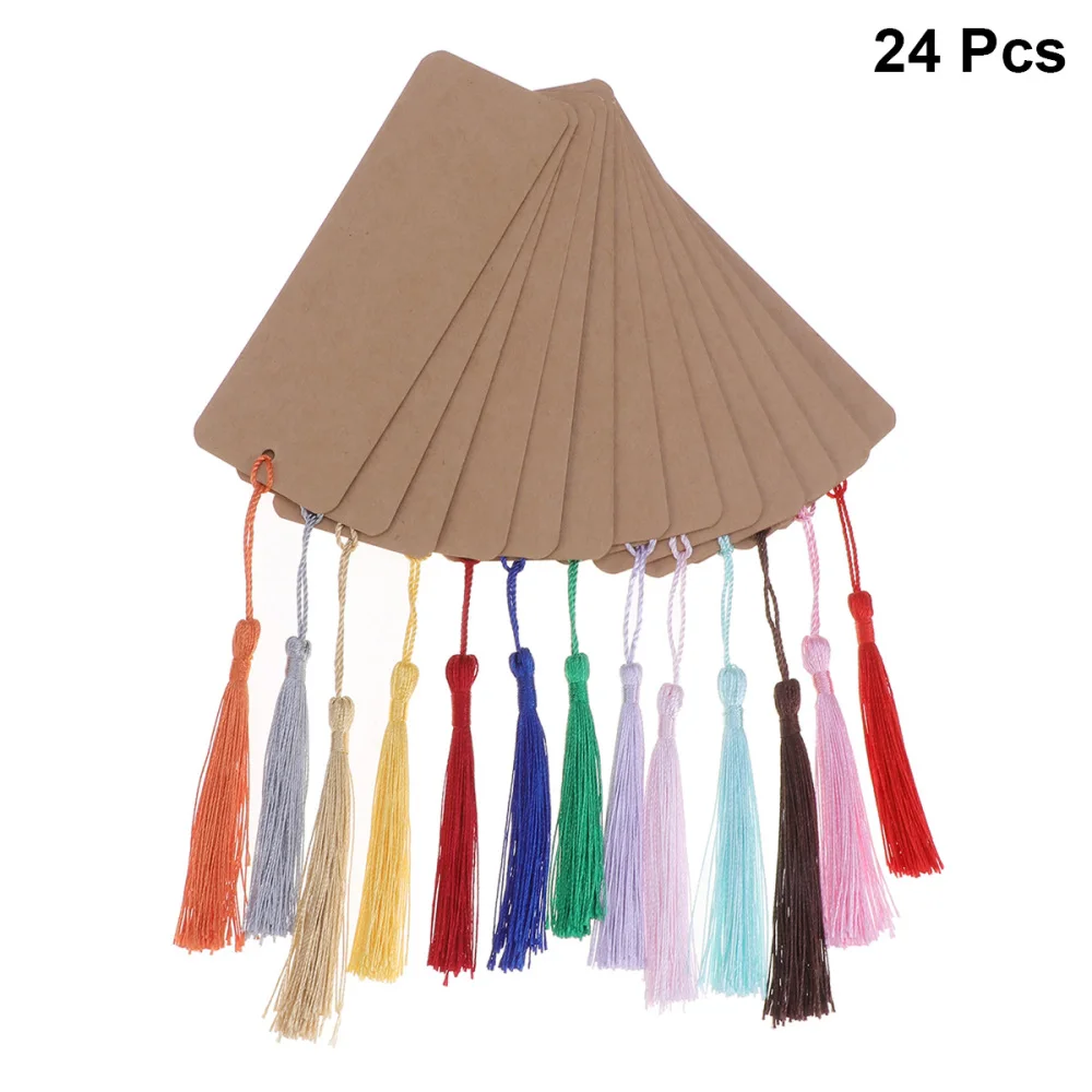 24pcs Paper Blank Bookmarks with Tassel Cardstock for DIY Projects Gifts Tags School Supply Party Favor (White)
24pcs Paper Blank Bookmarks with Tassel Cardstock for DIY Projects Gifts Tags School Supply Party Favor (White)