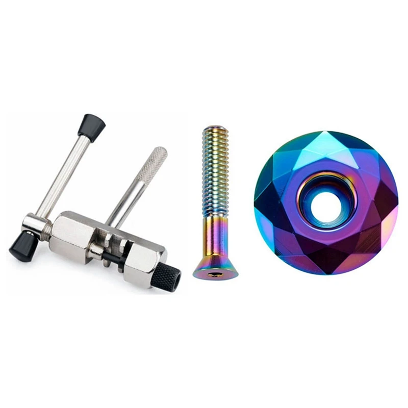 1 Set Headset Cap Bike Fork Top Cap Steerer Bicycle Accessories & 1 Pcs Cycling Bike Chain Cutter Breaker Removal Tool
1 Set Headset Cap Bike Fork Top Cap Steerer Bicycle Accessories & 1 Pcs Cycling Bike Chain Cutter Breaker Removal Tool