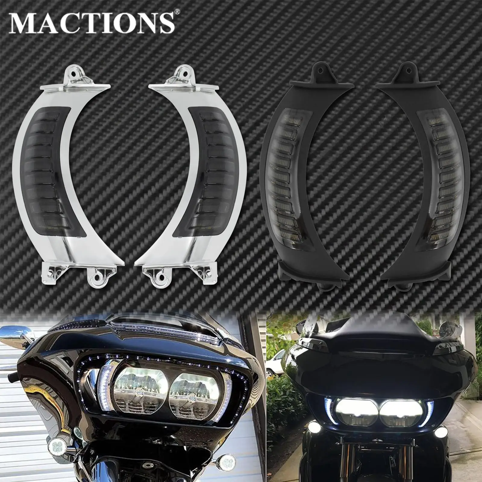 2xMotorcycle Amber/White LED Running Turn Signal Light Front Side Marker Dual Lamp For Harley Touring FLTRX Road Glide 2015-2019
2xMotorcycle Amber/White LED Running Turn Signal Light Front Side Marker Dual Lamp For Harley Touring FLTRX Road Glide 2015-2019