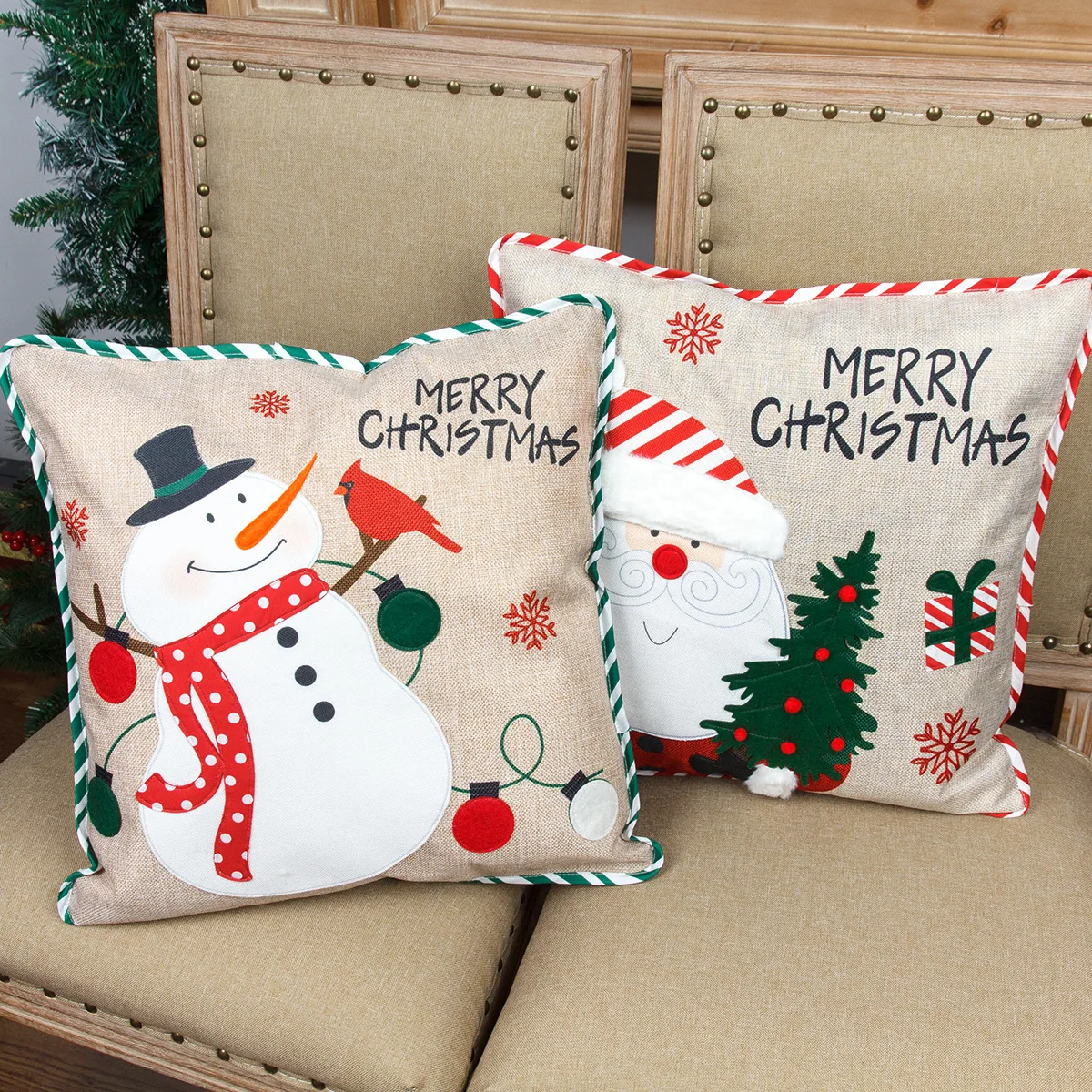 Christmas decoration linen embroidery sofa pillowcase pillow cushion Santa Claus snowman pillowcase
Christmas decoration linen embroidery sofa pillowcase pillow cushion Santa Claus snowman pillowcase