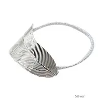 Новая корейская мода женщины Дерево лист форма ментальная эластичная резинка