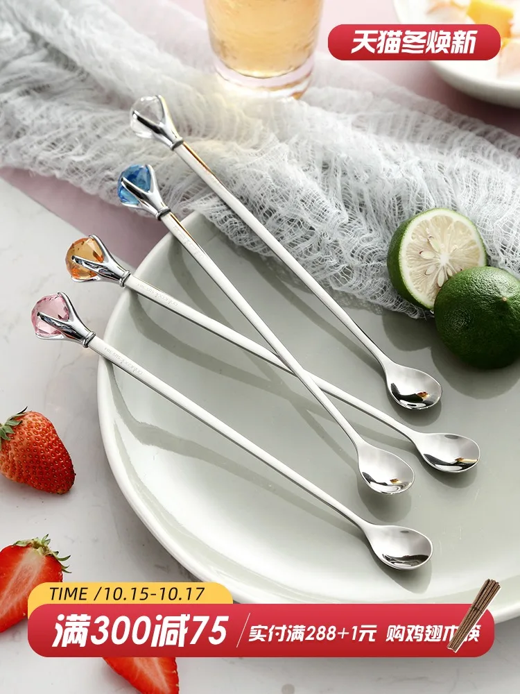 Creative diamond long handle 304 stainless steel ice spoon coffee spoon crystal spoon stirring rod stirring spoon
Creative diamond long handle 304 stainless steel ice spoon coffee spoon crystal spoon stirring rod stirring spoon