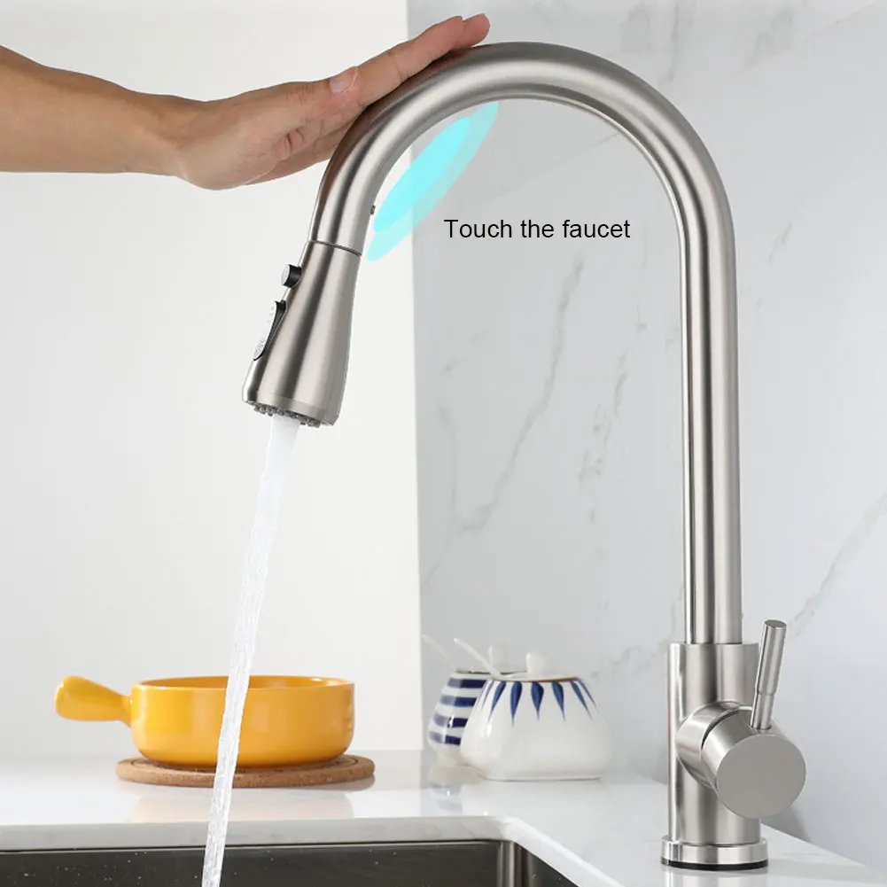 Kitchen Faucets Silver Single Handle Pull Out Kitchen Tap Single Hole Handle Swivel 360 Degree Water Mixer Tap Mixer Tap
Kitchen Faucets Silver Single Handle Pull Out Kitchen Tap Single Hole Handle Swivel 360 Degree Water Mixer Tap Mixer Tap