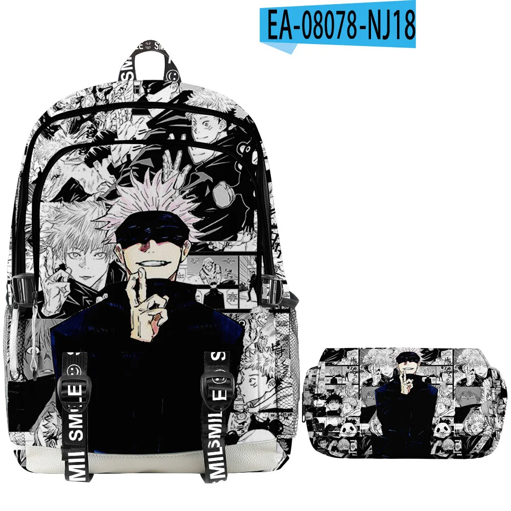 2021 J u j u t s u 3D Two-piece Suit Schoolbag backpack And Pen Case Boys Girls Waterproof Oxford Laptop Backpack Students Bag
2021 J u j u t s u 3D Two-piece Suit Schoolbag backpack And Pen Case Boys Girls Waterproof Oxford Laptop Backpack Students Bag