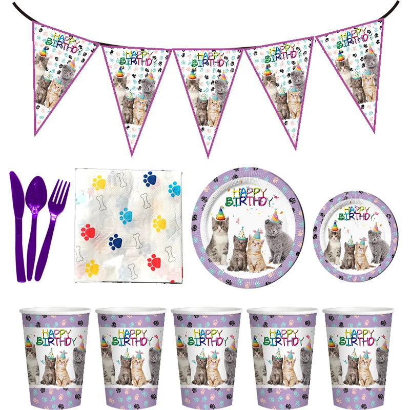 Pet Cat Party Decorations Disposable Tableware Set Cat Theme Paper Plates Cups Kids Favors Baby Shower Birthday Party Supplies
Pet Cat Party Decorations Disposable Tableware Set Cat Theme Paper Plates Cups Kids Favors Baby Shower Birthday Party Supplies
