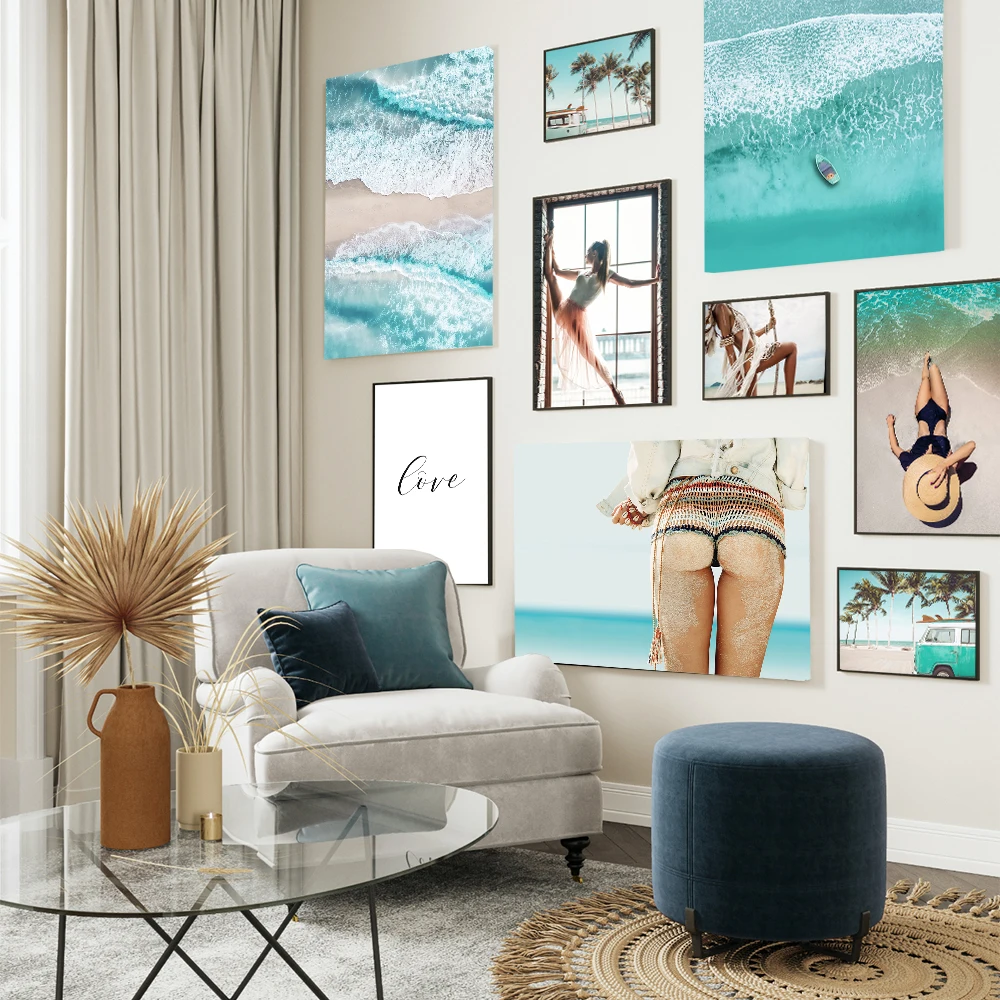 Beach Girl Van Palm Leaf Boat Landscape Nordic Poster Wall Art Print Canvas Painting Wall Pictures For Living Room Home Decor
Beach Girl Van Palm Leaf Boat Landscape Nordic Poster Wall Art Print Canvas Painting Wall Pictures For Living Room Home Decor