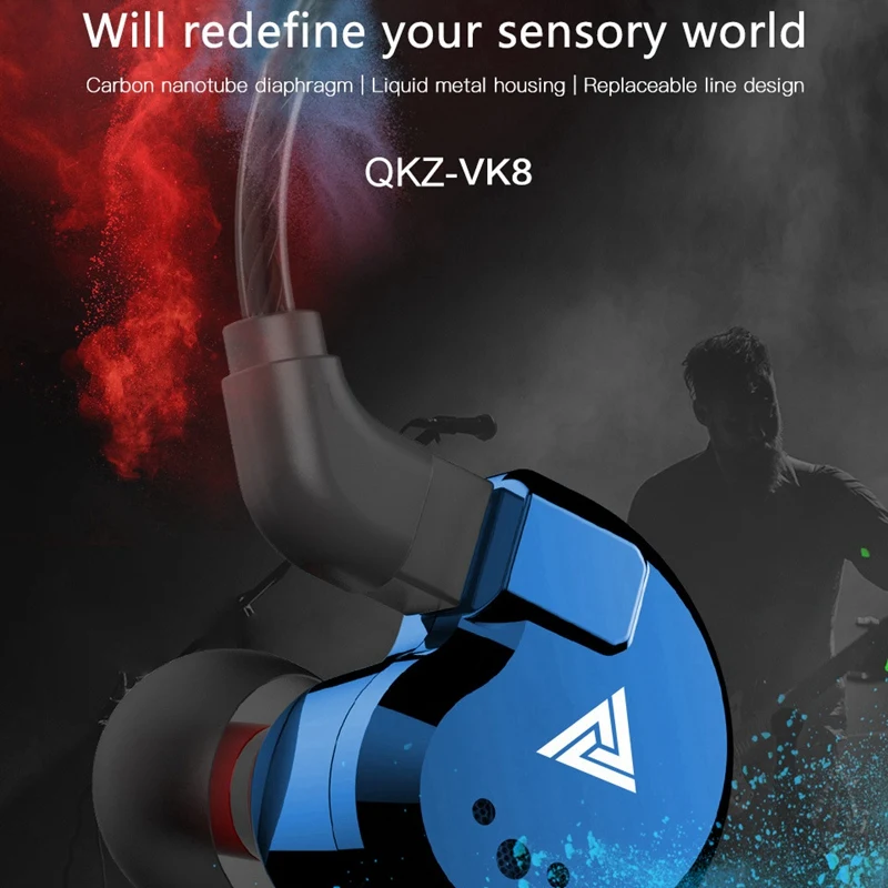 QKZ Vk8 In-Ear 3.5mm Wired Dynamic Headphones 4 Unit Monitoring Level Noise Reduction HIFI Headphones for Phones 
QKZ Vk8 In-Ear 3.5mm Wired Dynamic Headphones 4 Unit Monitoring Level Noise Reduction HIFI Headphones for Phones