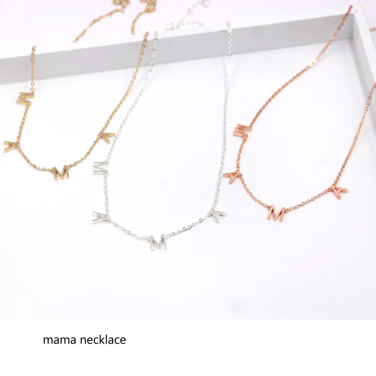 Новый подарок на день матери простое медное ожерелье с подвесками Love MAMA для