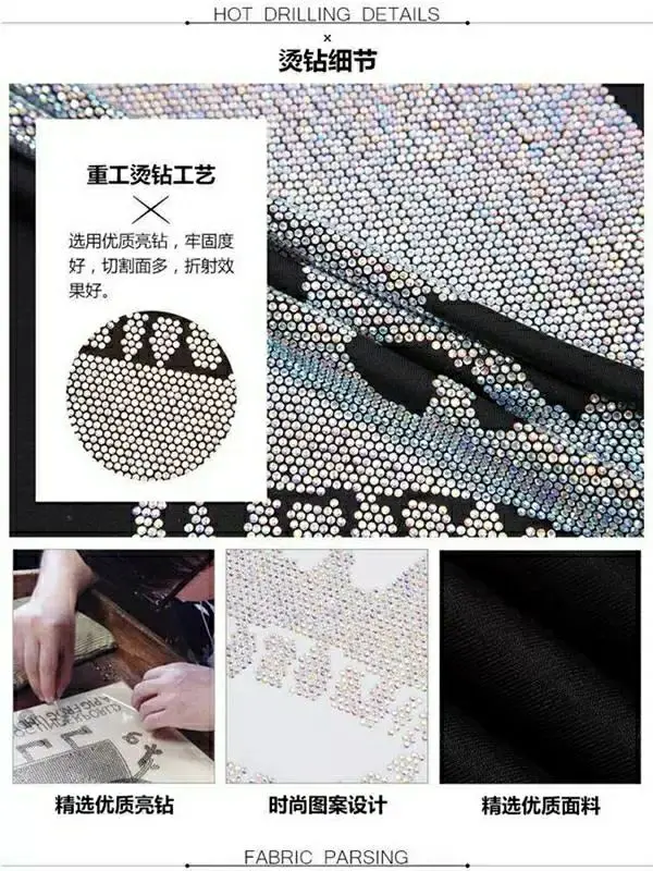 Men's Sets Top Quality Track and Field Suit Brand Hot Rhinestone T-Shirt Youth Slim Short Sleeve Hip Hop Skull Pattern
Men's Sets Top Quality Track and Field Suit Brand Hot Rhinestone T-Shirt Youth Slim Short Sleeve Hip Hop Skull Pattern