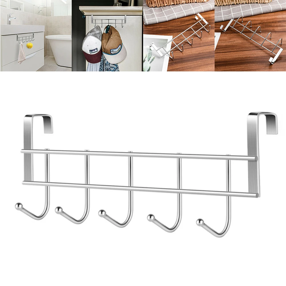 5 Hooks Storage Holder Hooks Door Wall Hooks Stainless Steel Hanger Clothes Towel Storage Rack Punch-free Cabinet Storage Hook
5 Hooks Storage Holder Hooks Door Wall Hooks Stainless Steel Hanger Clothes Towel Storage Rack Punch-free Cabinet Storage Hook