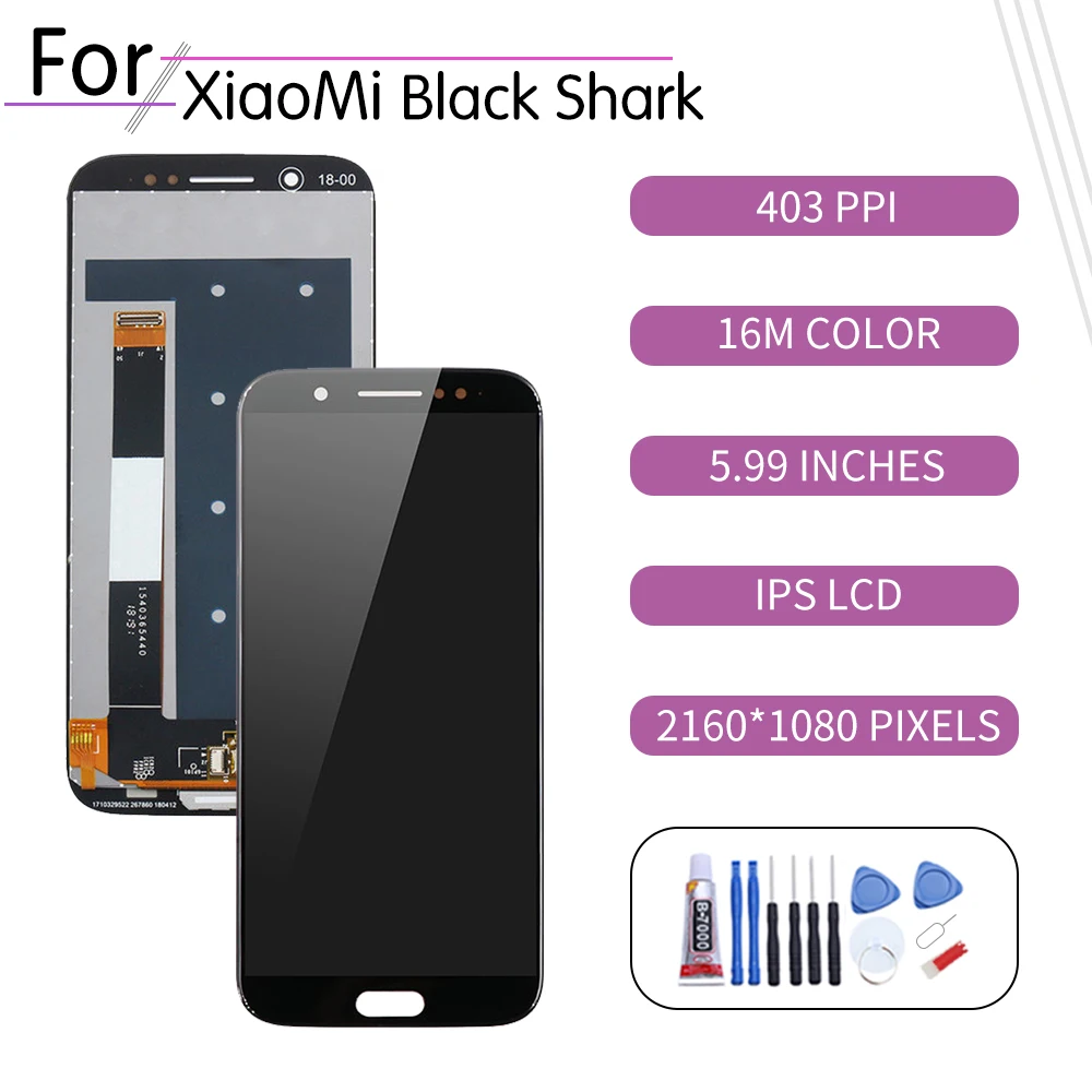 5.99"Screen For XIAOMI Black Shark LCD Touch Screen Digitizer Assembly For Xiaomi Black Shark Display Replacement SKR-A0 SKR-H0
5.99"Screen For XIAOMI Black Shark LCD Touch Screen Digitizer Assembly For Xiaomi Black Shark Display Replacement SKR-A0 SKR-H0