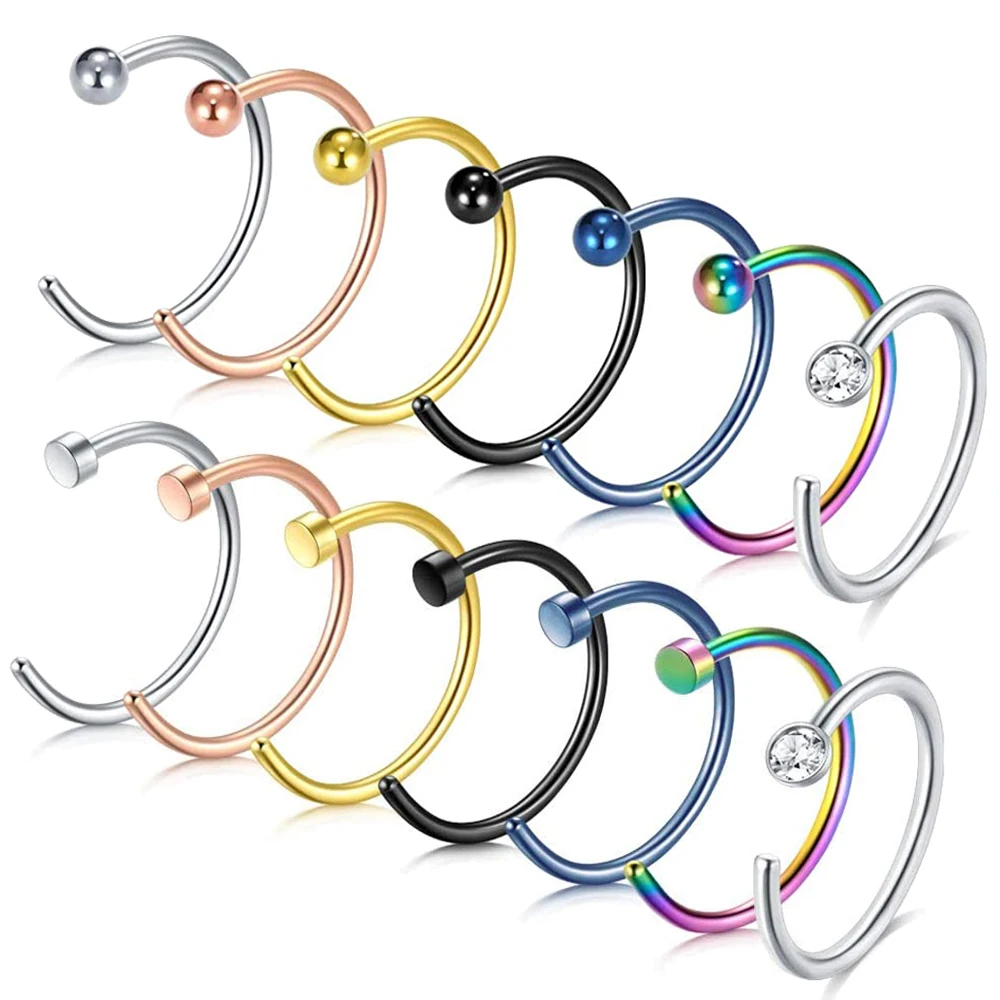 Искусственное кольцо для носа из нержавеющей стали, кольца для перегородки, C-образный зажим, кольцо для губ, серьги для женщин, имитация пир...
Искусственное кольцо для носа из нержавеющей стали, кольца для перегородки, C-образный зажим, кольцо для губ, серьги для женщин, имитация пир...