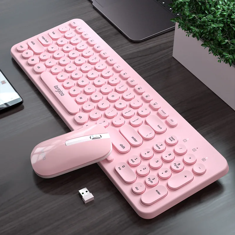 2.4G wireless keyboard and mouse combo set girl cute pink punk computer laptop keyboard mouse office mini 1600DPI
2.4G wireless keyboard and mouse combo set girl cute pink punk computer laptop keyboard mouse office mini 1600DPI