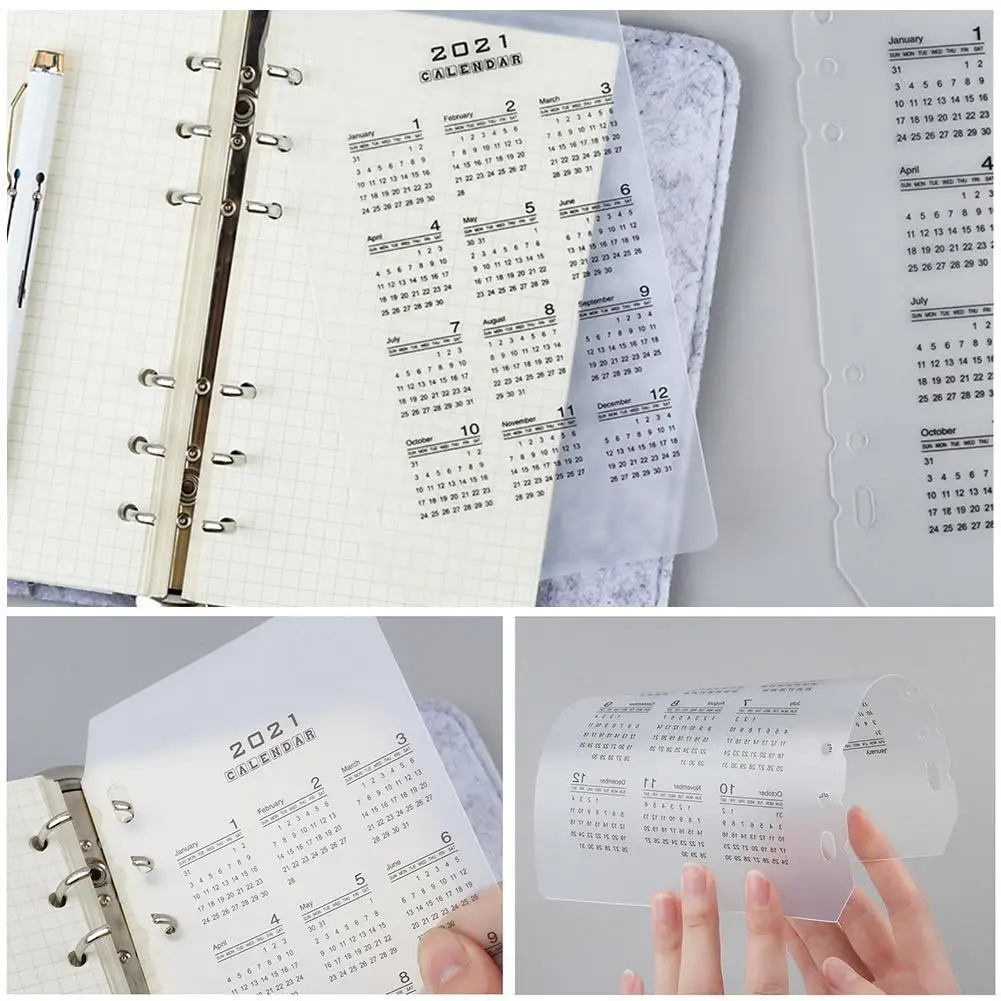 2021 year Calendar For Notebook Planner Refill Home Supplies Journals Transparent PP Divider M8N7
2021 year Calendar For Notebook Planner Refill Home Supplies Journals Transparent PP Divider M8N7