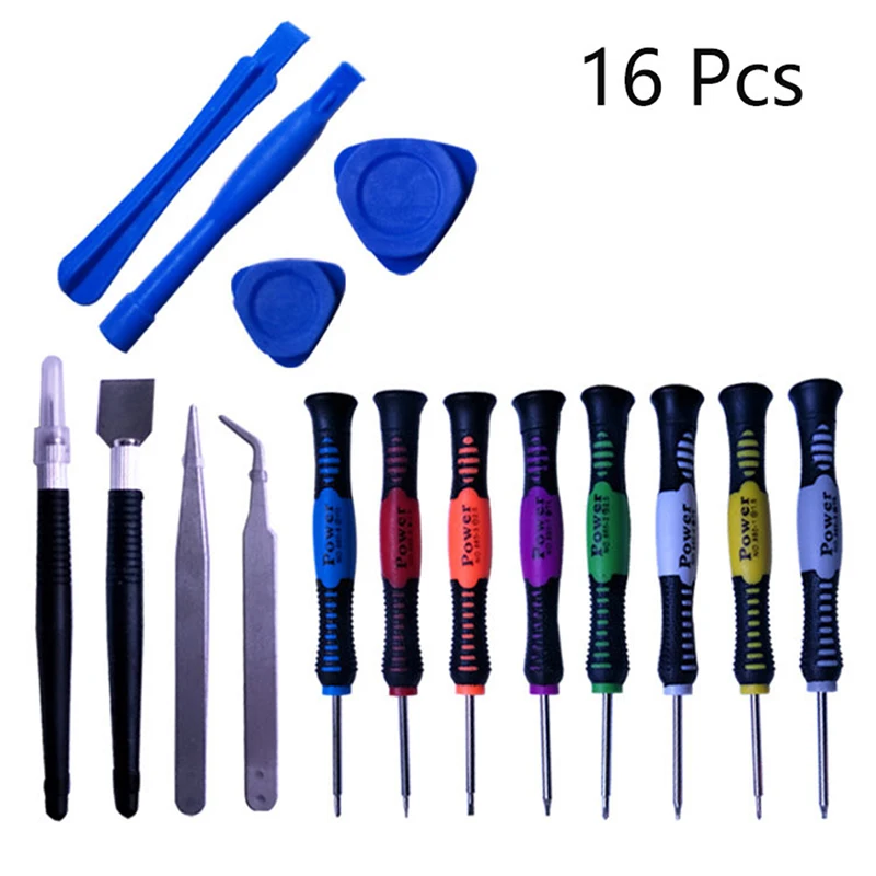 16pcs in 1 Mobile Phone Repair Tools Hand Tools Set Kit Spudger Pry Opening Tool for iPhone X 8 7 6S 6 Plus
16pcs in 1 Mobile Phone Repair Tools Hand Tools Set Kit Spudger Pry Opening Tool for iPhone X 8 7 6S 6 Plus