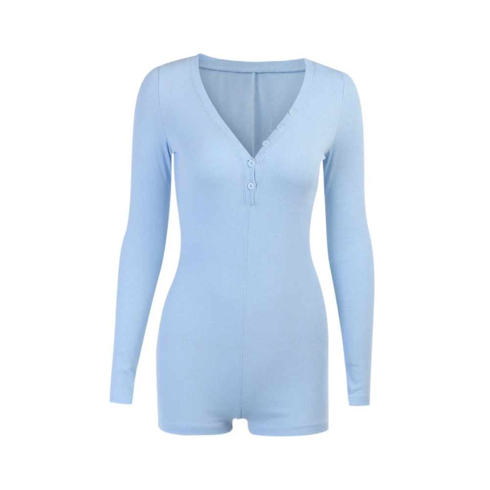 Womens Playsuit Knitted Jumpsuit Ladies V Neck Long Sleeve Bodysuit Gym Womens Clothing Clubwear Solid Color Playsuits
Womens Playsuit Knitted Jumpsuit Ladies V Neck Long Sleeve Bodysuit Gym Womens Clothing Clubwear Solid Color Playsuits
