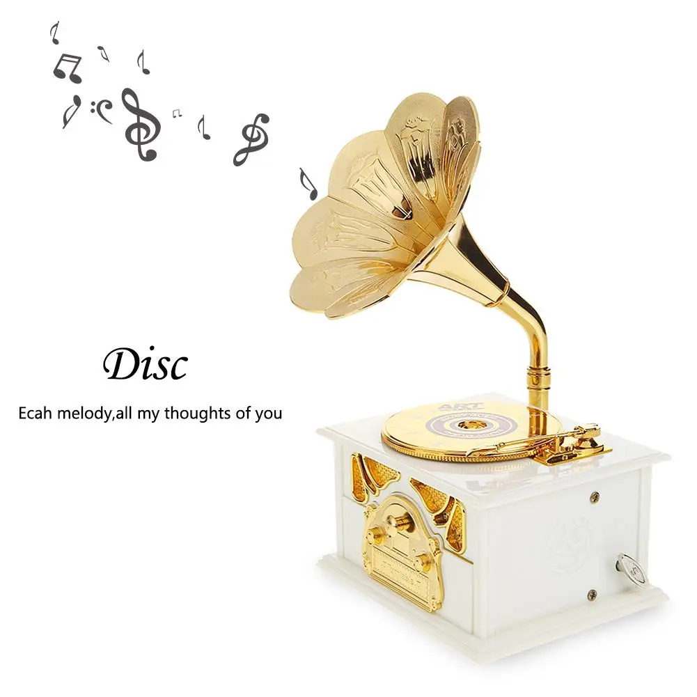 Antique Wooden Music Box Metal Phonograph Hand Crank Music Boxes Creative Classic Music Box Home Decor Christmas Birthday Gift
Antique Wooden Music Box Metal Phonograph Hand Crank Music Boxes Creative Classic Music Box Home Decor Christmas Birthday Gift