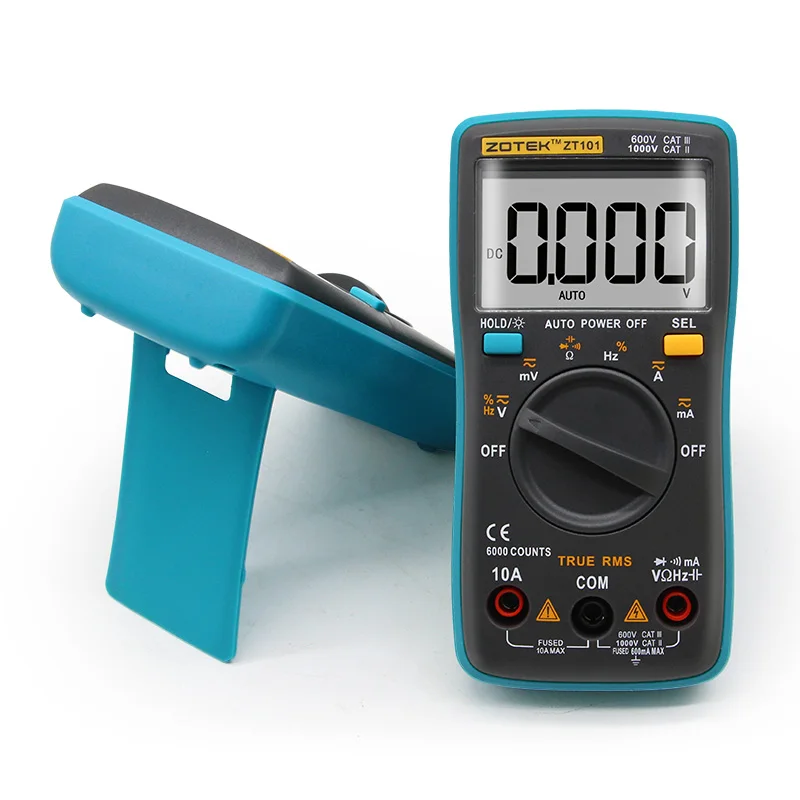 ZOYI ZT101 ZT102 Digital Auto Range Portable Multimeter 6000 counts Backlight Ammeter Voltmeter Ohm English/Russian user manual
ZOYI ZT101 ZT102 Digital Auto Range Portable Multimeter 6000 counts Backlight Ammeter Voltmeter Ohm English/Russian user manual