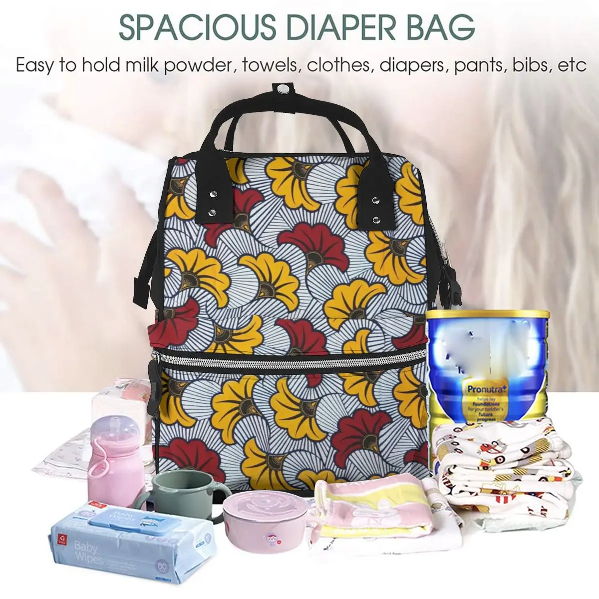 African Pattern Mummy Nappy Bags Baby Diaper Waterproof Travel Package Stroller Backpack Multi-pocket Nursing Bag for Baby Care
African Pattern Mummy Nappy Bags Baby Diaper Waterproof Travel Package Stroller Backpack Multi-pocket Nursing Bag for Baby Care