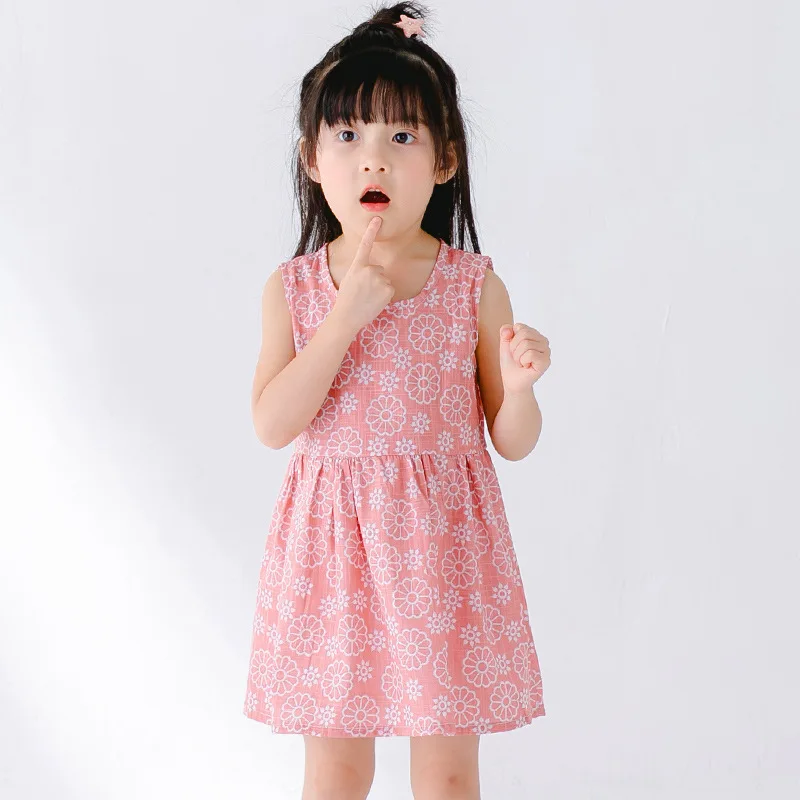 Летнее платье принцессы для девочек искусственные хлопковые детские платья в