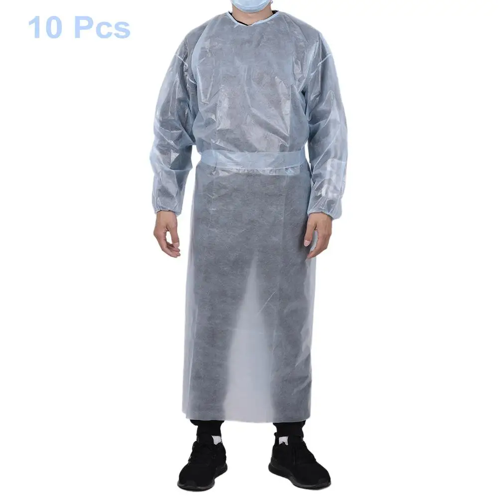 10pcs Disposable Protection Gown Home Outdoor Full Body Protective Isolation Clothing Labor Insurance Safety Clothing
10pcs Disposable Protection Gown Home Outdoor Full Body Protective Isolation Clothing Labor Insurance Safety Clothing