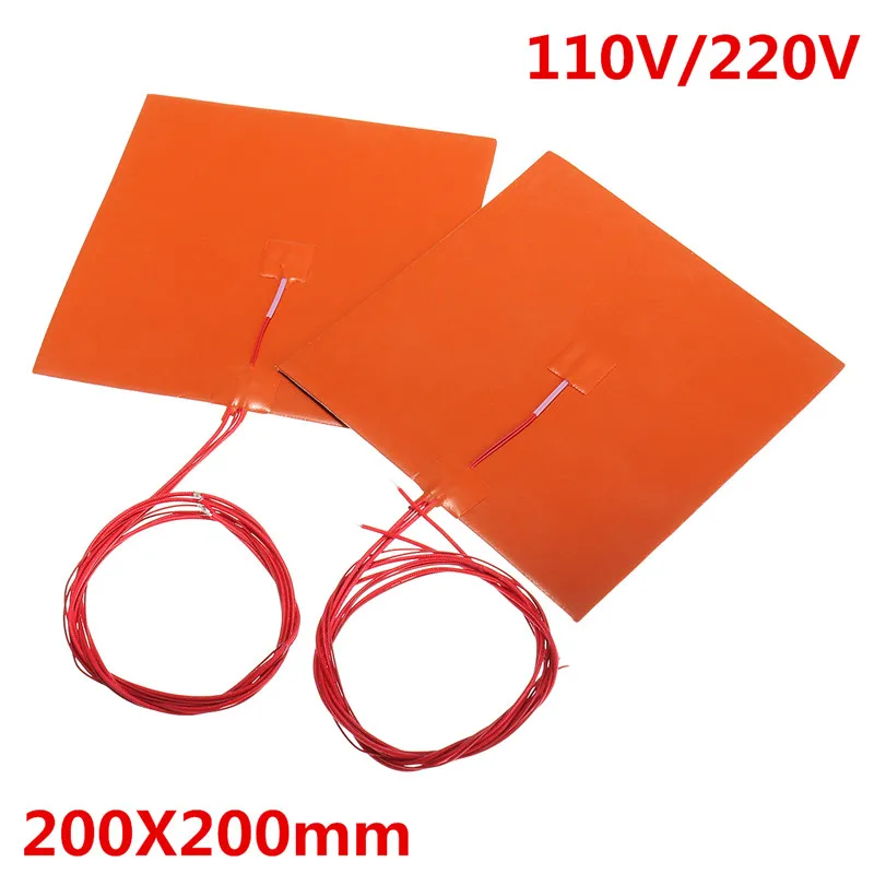 200 x 200mm 110V 220V 200W Silicone Heated Bed Heating Pad w Thermistor for 3D Printer Parts Electric Heating Pads 
200 x 200mm 110V 220V 200W Silicone Heated Bed Heating Pad w Thermistor for 3D Printer Parts Electric Heating Pads