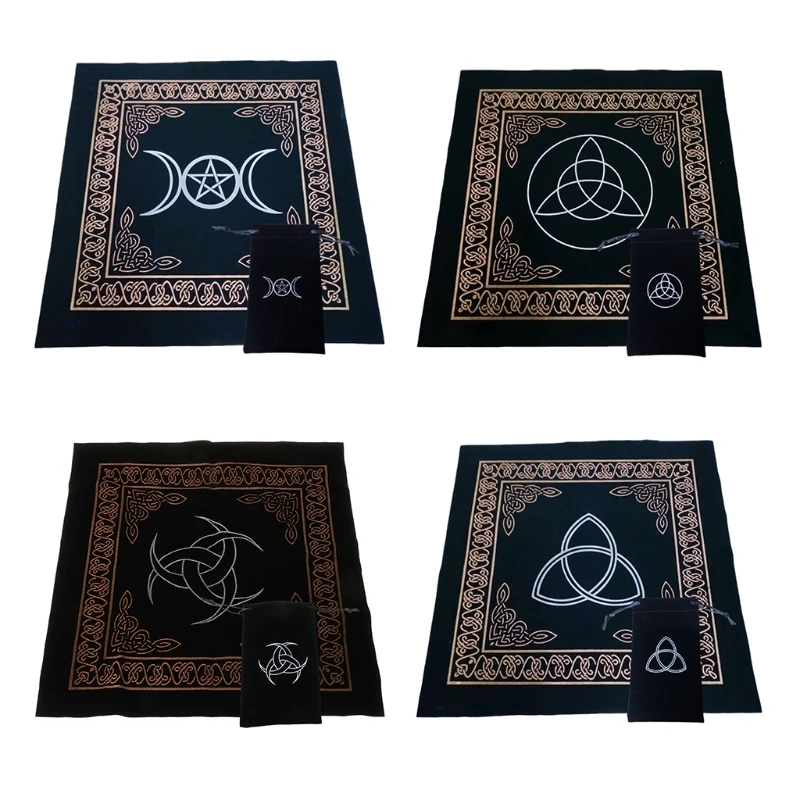 Art Pagan Altar Cloth Flannel Tablecloth with Bag Divination Card Table Cover G32E 
Art Pagan Altar Cloth Flannel Tablecloth with Bag Divination Card Table Cover G32E