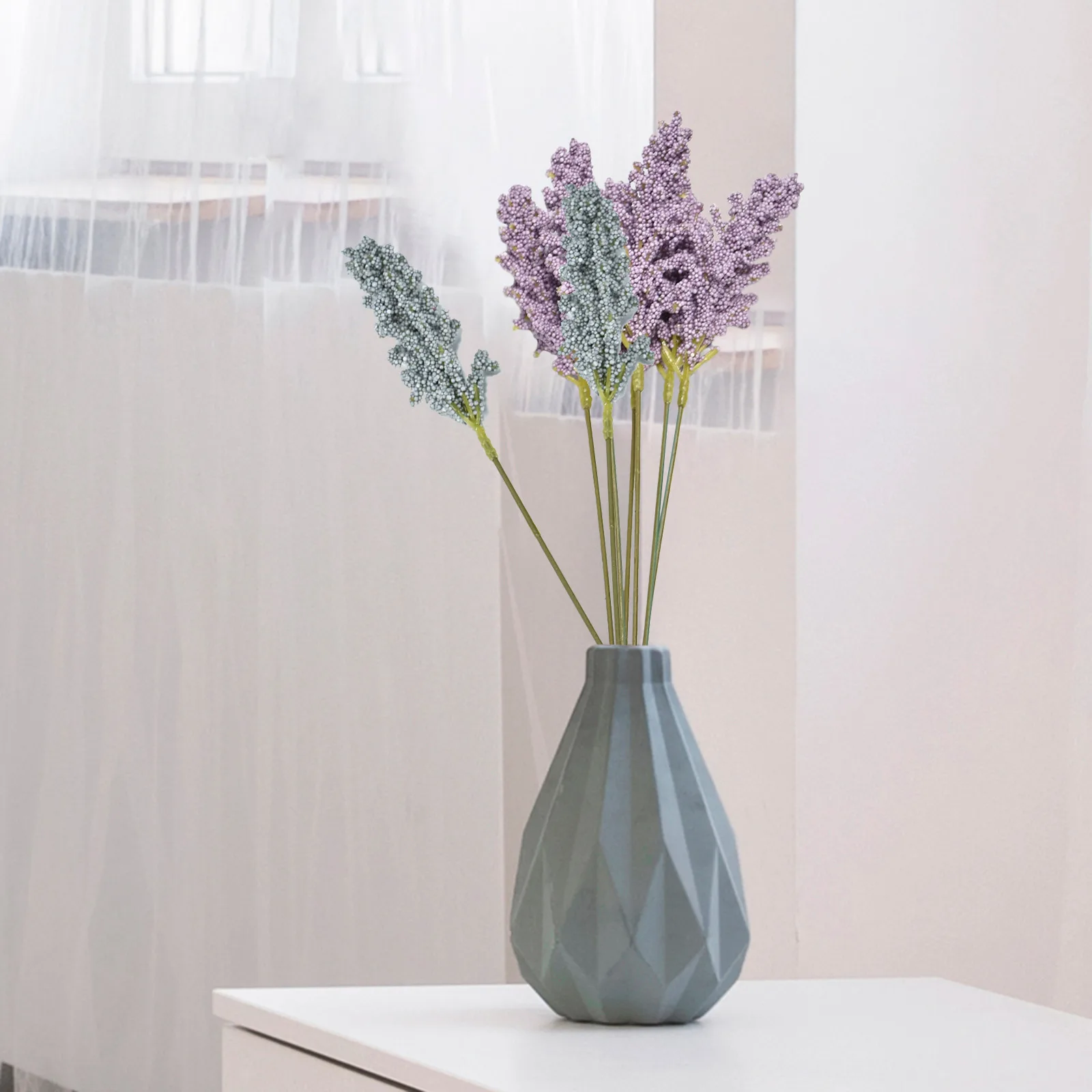 Artificial Flowers Flocked Plastic Lavender Bundle Fake Plants Wedding Bridle Bouquet Indoor Outdoor Home Kitchen Office Table
Artificial Flowers Flocked Plastic Lavender Bundle Fake Plants Wedding Bridle Bouquet Indoor Outdoor Home Kitchen Office Table