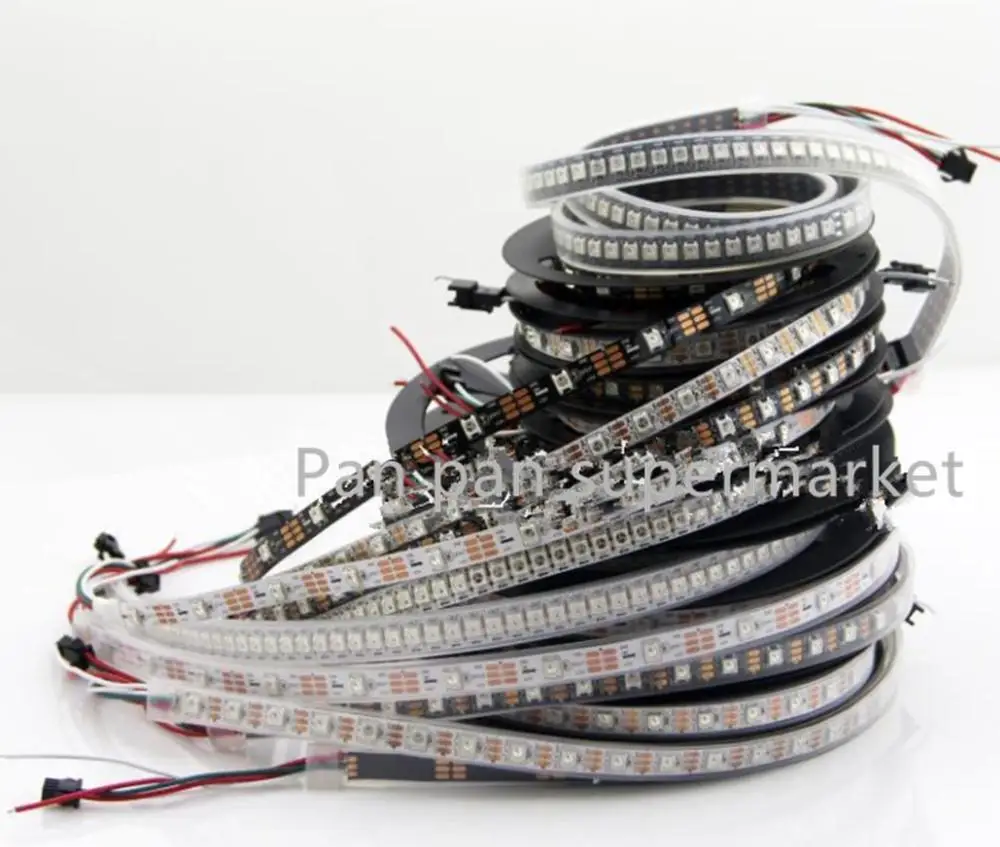 Светодиодная лента 5050 RGB WS2812B 5 м 150 300 светодиодов 144 30 светодиодов/м индивидуально