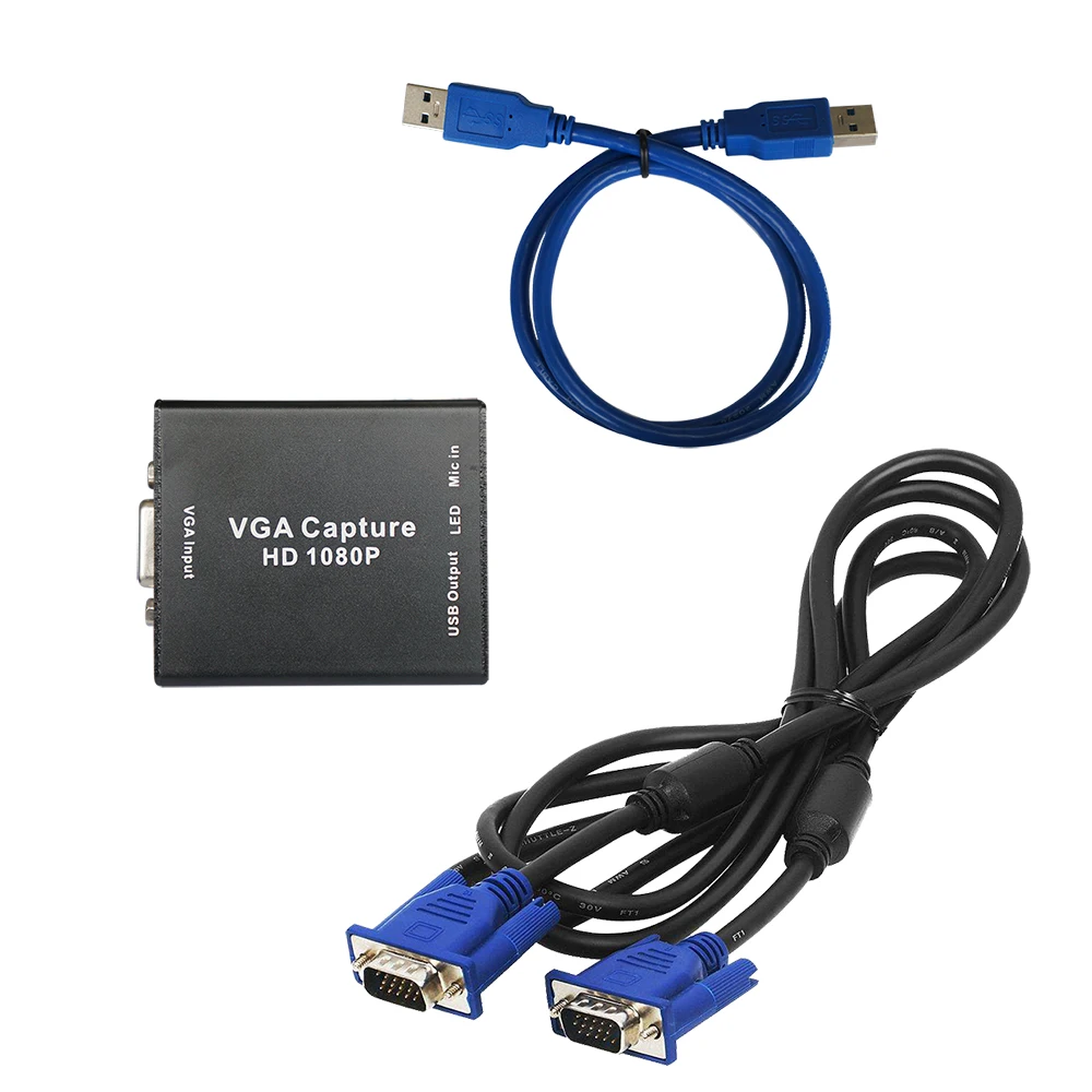 Карта видеозахвата VGA/USB 1080P бесплатная доставка стандартная поддержка UVC/UAC OBS