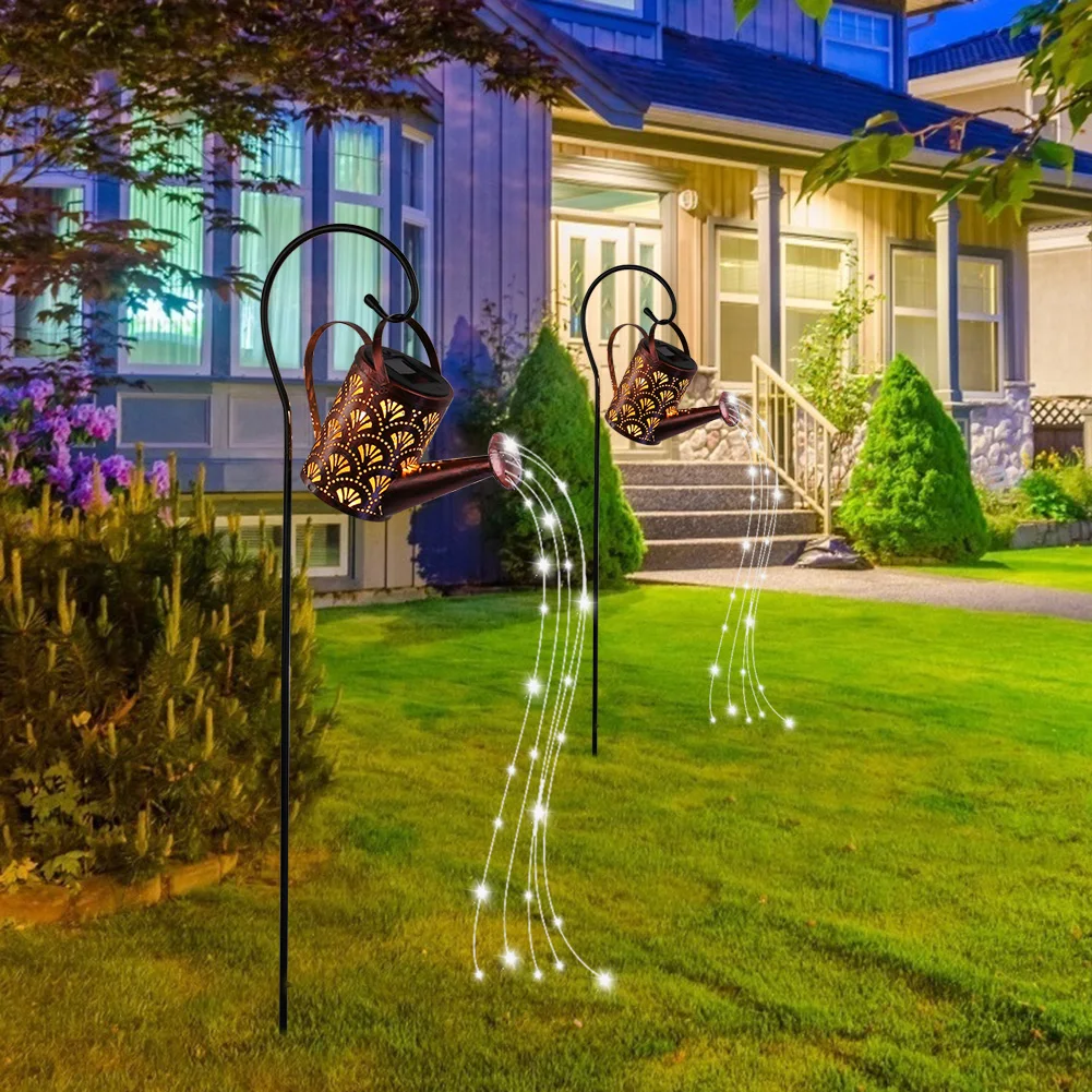 LED Kettle Solar Light Wrought Iron Watering Can Fairy String Lamp Waterproof Yard Art Ornament Garden Decoration Park Lighting 
LED Kettle Solar Light Wrought Iron Watering Can Fairy String Lamp Waterproof Yard Art Ornament Garden Decoration Park Lighting