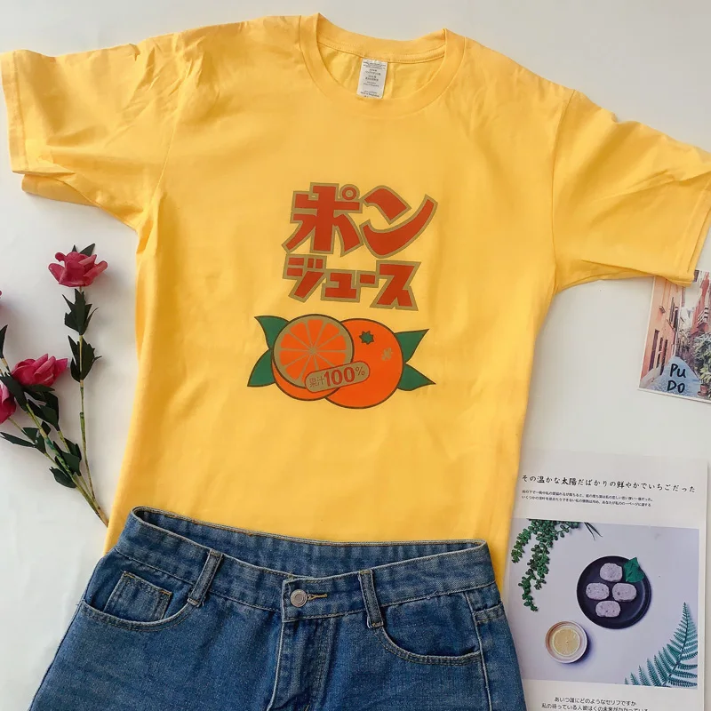 Женский летний топ в японском стиле, повседневный топ с рисунком «сока» или «Персиковый Сок», милый, в стиле Харадзюку
Женский летний топ в японском стиле, повседневный топ с рисунком «сока» или «Персиковый Сок», милый, в стиле Харадзюку