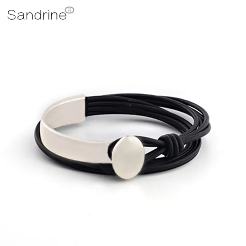 Sandrine Brand Top Quality Multi-layer Winding Fashion Jewelry New Genuine Leather Bracelets & Bangles For Women Men Female Gift
Sandrine Brand Top Quality Multi-layer Winding Fashion Jewelry New Genuine Leather Bracelets & Bangles For Women Men Female Gift
