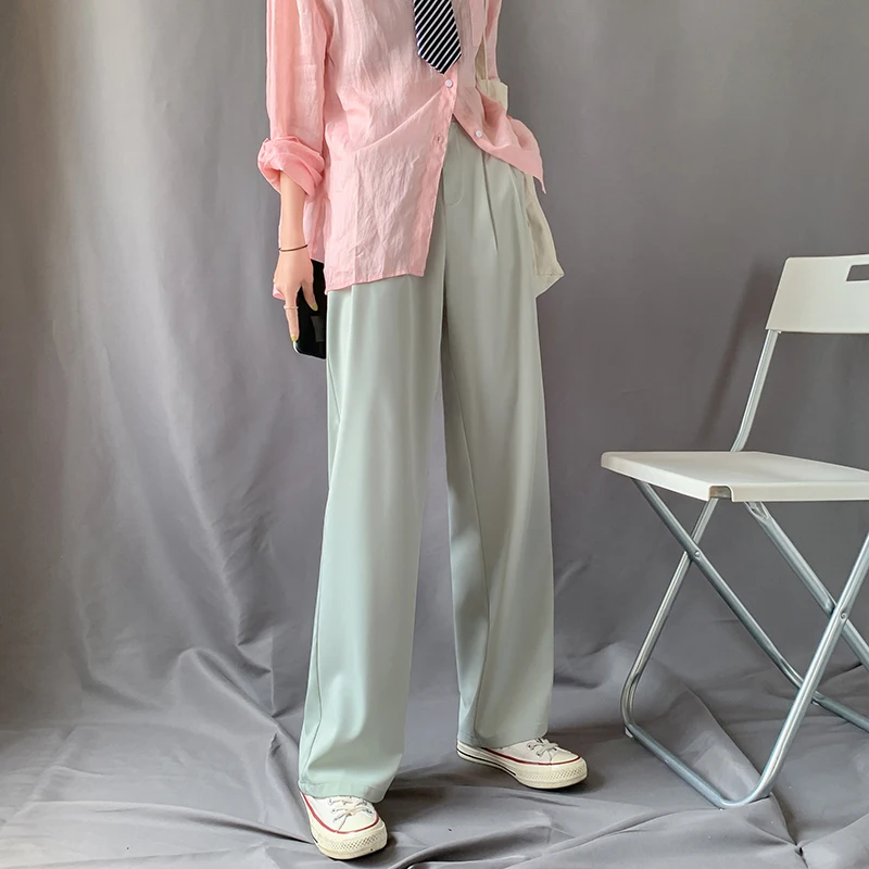 Straight Large Size Casual Solid Wide Leg Trousers Streetwear Full-Length Fashio Chic Elegant Tide Pants
Straight Large Size Casual Solid Wide Leg Trousers Streetwear Full-Length Fashio Chic Elegant Tide Pants