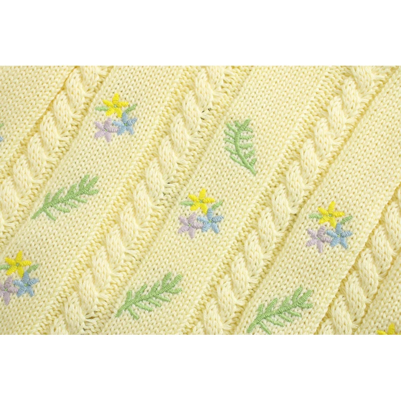 YNZZU Yellow Floral Embroidery Sweet Ruffles Women Knitted T Shirts Tees 2020 Summer Chic O Neck Women Tops AT622
YNZZU Yellow Floral Embroidery Sweet Ruffles Women Knitted T Shirts Tees 2020 Summer Chic O Neck Women Tops AT622