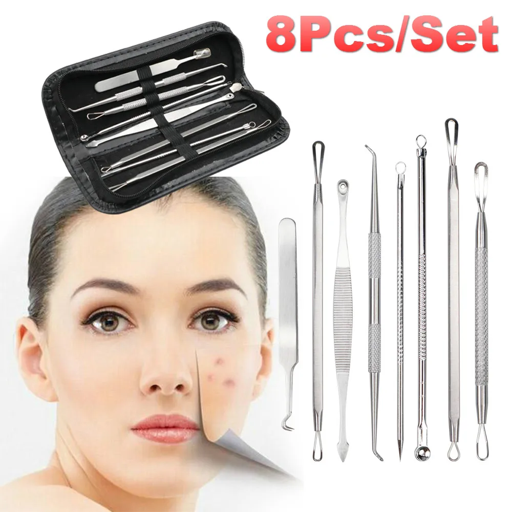 8pcs/Set Acne Removal Needles Pimple Blackhead Remover Tool Spoon Face Skin Care Tool Needles Facial Pore Cleaner Face Massage
8pcs/Set Acne Removal Needles Pimple Blackhead Remover Tool Spoon Face Skin Care Tool Needles Facial Pore Cleaner Face Massage