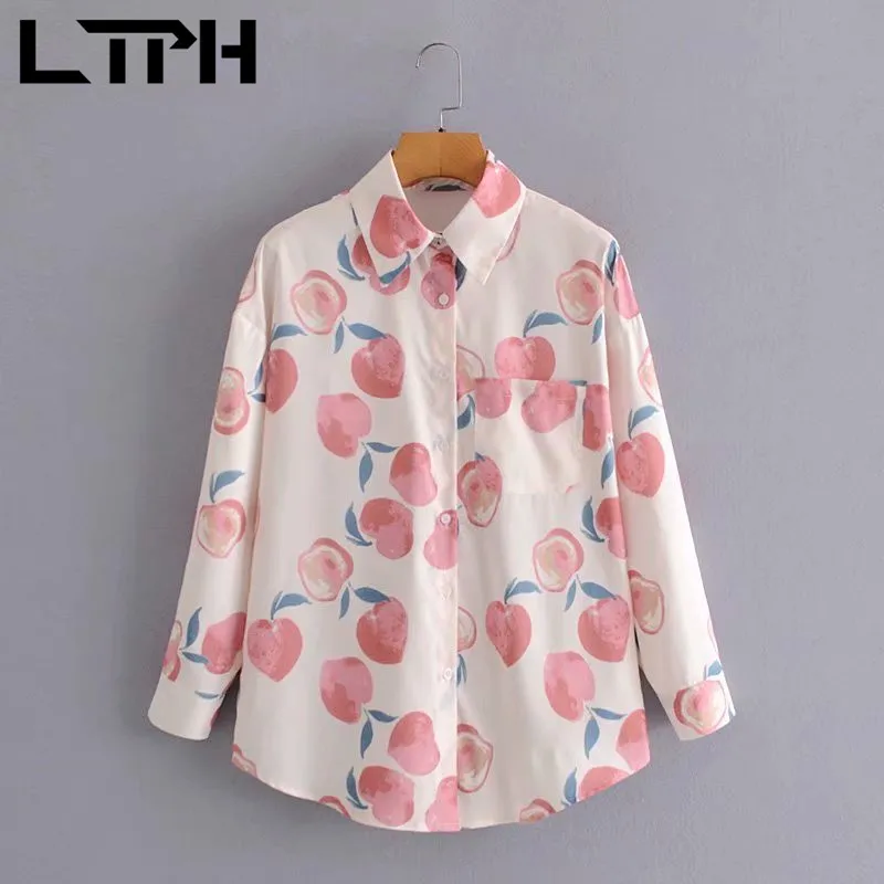 LTPH korean fashion fruit print shirt vintage blouses women shirts sweet elegant casual simple long sleeve top 2021 Spring New
LTPH korean fashion fruit print shirt vintage blouses women shirts sweet elegant casual simple long sleeve top 2021 Spring New