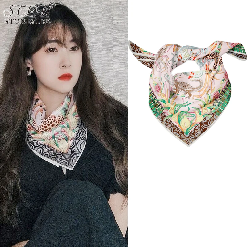 Korean Spring Summer Women Silk Neckerchiefs 2022 New Luxury Brand Printed Imitation Silk Square Professional Neck Scarf 53x53cm
Korean Spring Summer Women Silk Neckerchiefs 2022 New Luxury Brand Printed Imitation Silk Square Professional Neck Scarf 53x53cm