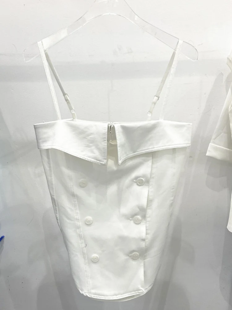 Sexy Leaky Shoulder Tube Top Style Double Breasted Irregular Sling Ladies Summer New Fashion All-match Leaky Back Slim Top
Sexy Leaky Shoulder Tube Top Style Double Breasted Irregular Sling Ladies Summer New Fashion All-match Leaky Back Slim Top