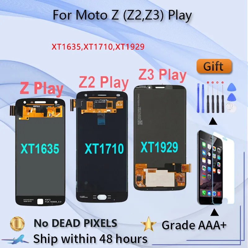 

ЖК-дисплей AAA + для Motorola moto Z Play XT1635 Z2 Play XT1710 Z3 Play xtфитнес ЖК-дисплей сенсорный экран дигитайзер в сборе Замена