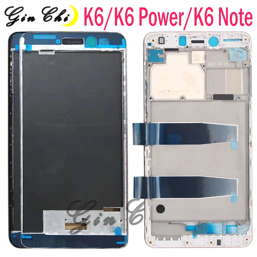 Новинка оригинальный ЖК экран для Lenovo K6 NOTE передняя рамка K53a48 корпус с 3M клейким