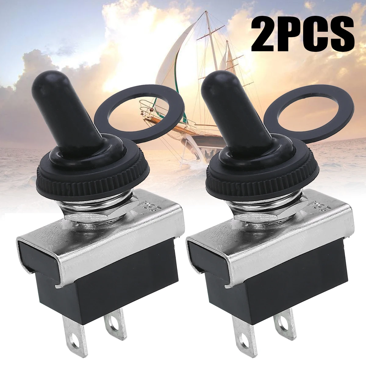 Mayitr 2pcs 12V 25A Waterproof Flick Switch ON OFF Heavy Duty Toggle Switches for Auto Car Boat Marine
Mayitr 2pcs 12V 25A Waterproof Flick Switch ON OFF Heavy Duty Toggle Switches for Auto Car Boat Marine