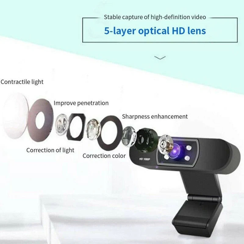 1080P USB Webcam Video Camera with Mic for Computer PC Desktop Laptop Home Office AS99
1080P USB Webcam Video Camera with Mic for Computer PC Desktop Laptop Home Office AS99