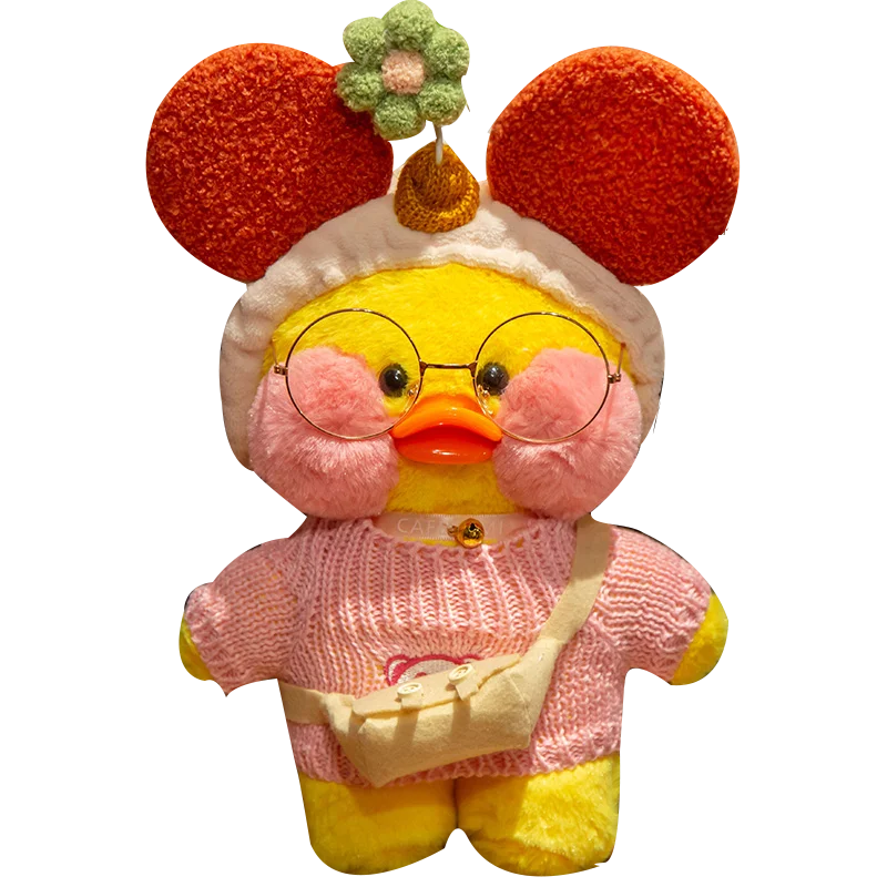 

Whosale 30cm Cute Lalafanfan Cafe Duck Plush Toy Stuffed Soft Kawaii Duck Doll Animal Pillow Birthday Gift For Kids Children