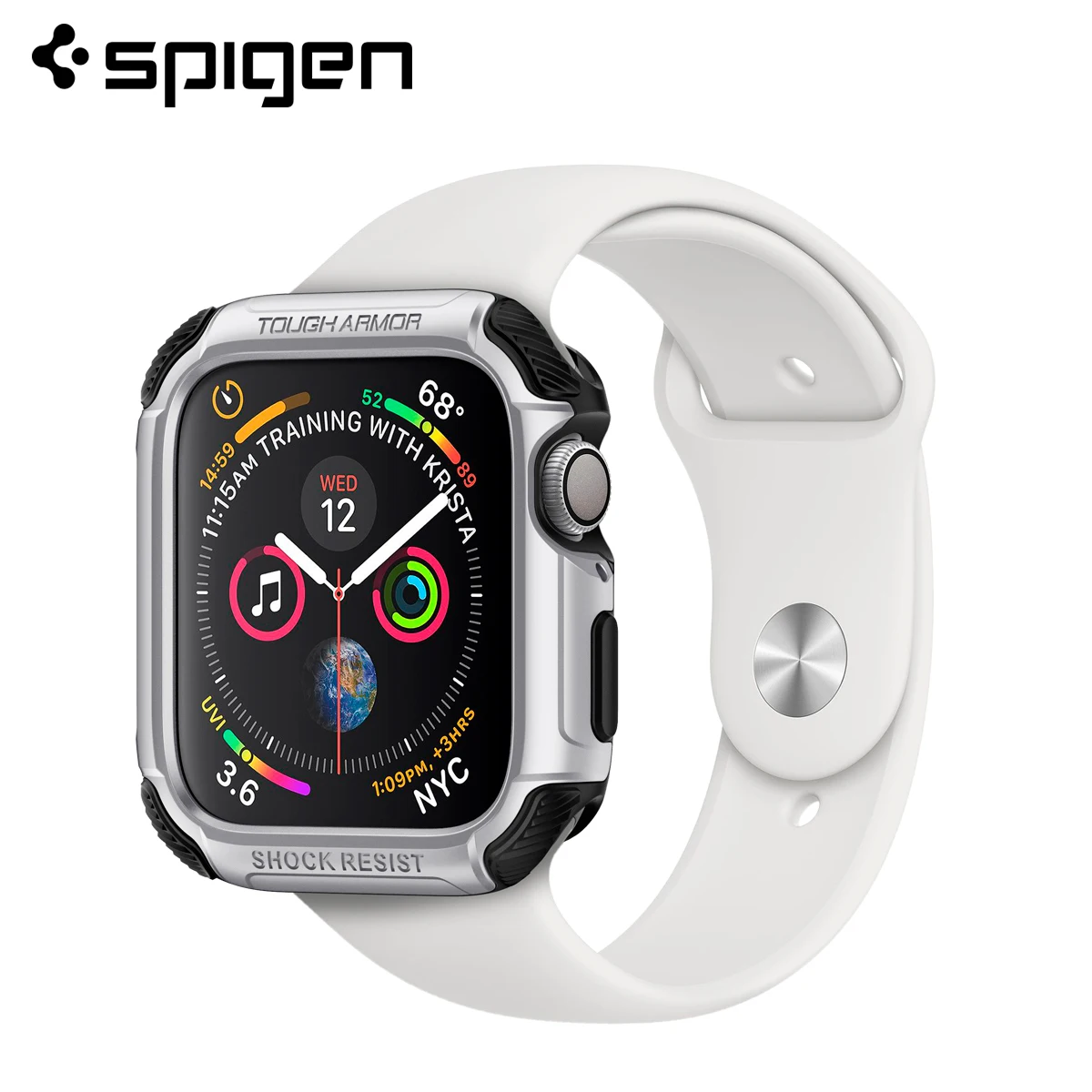 Spigen прочный защитный чехол для Apple Watch серии 6 / SE 5/4 Гибкий Мягкий ТПУ матовый