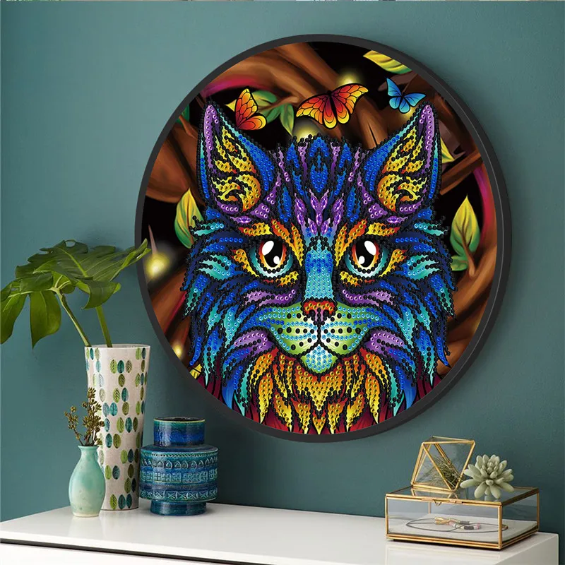 Waterproof Dustproof Round Framed Diamond Painting DIY Handmade Cat Wolf Tiger Pattern Crystal Pictures
Waterproof Dustproof Round Framed Diamond Painting DIY Handmade Cat Wolf Tiger Pattern Crystal Pictures