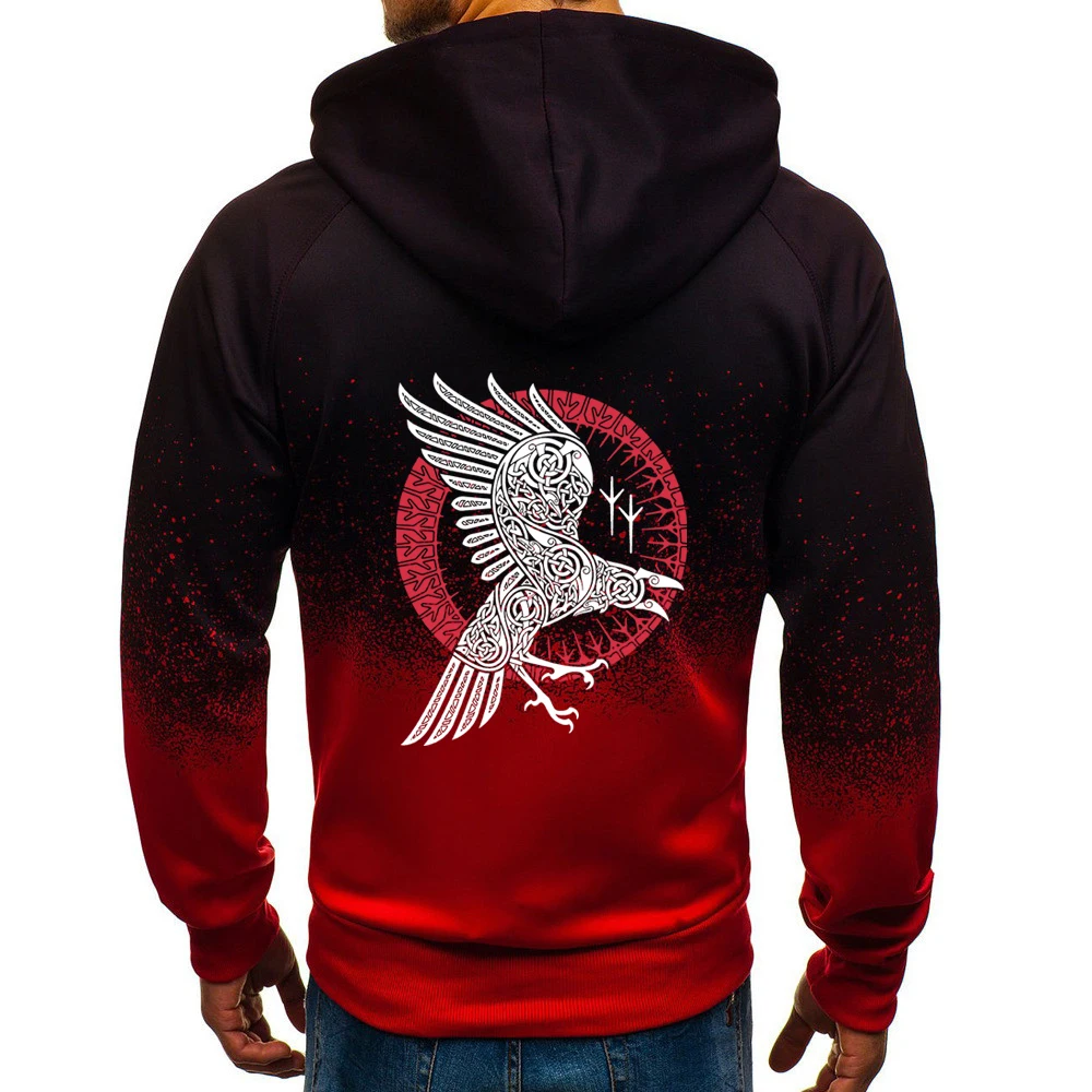 Unisex Men Spring Autumn Viking Legend Ragnar's Raven Print Hoodies Jackets Man Sweatshirts Gradient Zipper Coats
Unisex Men Spring Autumn Viking Legend Ragnar's Raven Print Hoodies Jackets Man Sweatshirts Gradient Zipper Coats