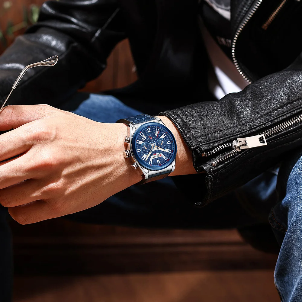CURREN New Fashion Leather Quartz Wrist Watches for Men 2021Luxury Chronograph with Luminous Hands Clock Male Wristwatches
CURREN New Fashion Leather Quartz Wrist Watches for Men 2021Luxury Chronograph with Luminous Hands Clock Male Wristwatches