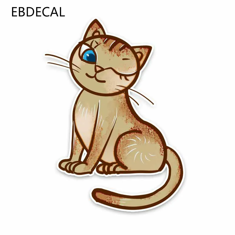 Ebdeckle красочные милые животные кошка авто машина бампер окно переводные наклейки