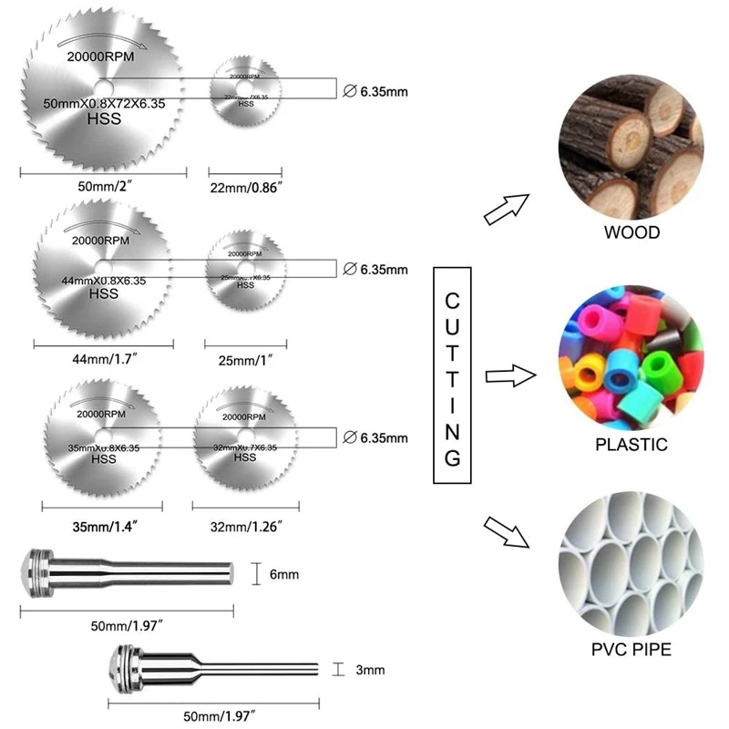42 Pcs Diamond Cutting Wheels HSS Circular Saw Blade Rotary Woodworking Tool for Dremel Mini Drill Rotary Tools Accessories
42 Pcs Diamond Cutting Wheels HSS Circular Saw Blade Rotary Woodworking Tool for Dremel Mini Drill Rotary Tools Accessories